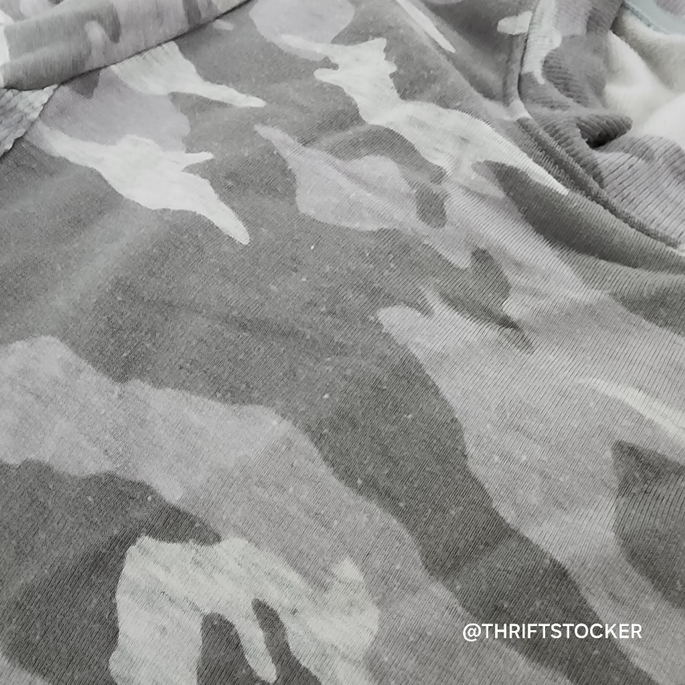 Athleta Gray Camo Print Long Sleeve Dress With Pockets - Picture 12 of 12